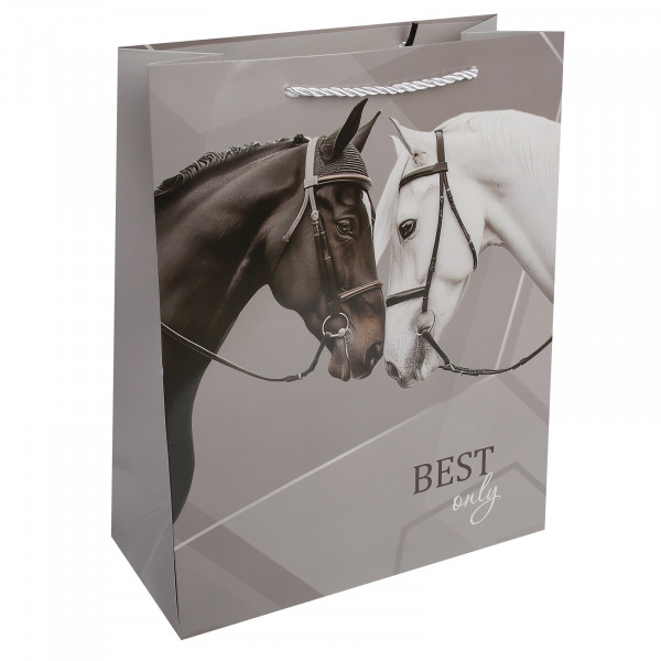 Пакет подар. 26*32*12 Пара лошадей глян.лам. 210г/м2