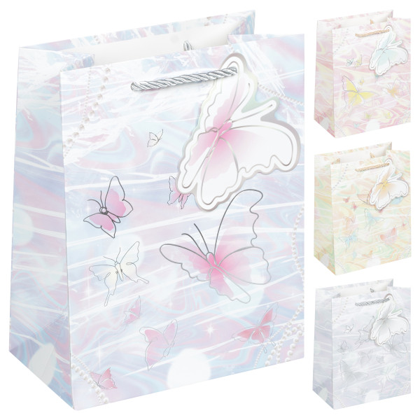 Пакет подар. 18*23*10 Бабочки мат.ламин.