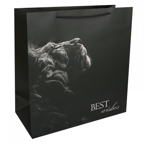 Пакет подар. 45*45*20 Black Lion мат. лам. 210г/м2