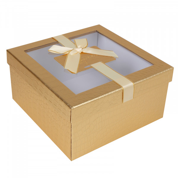 Набор подарочных коробок 3 шт с окном Sweet day золото