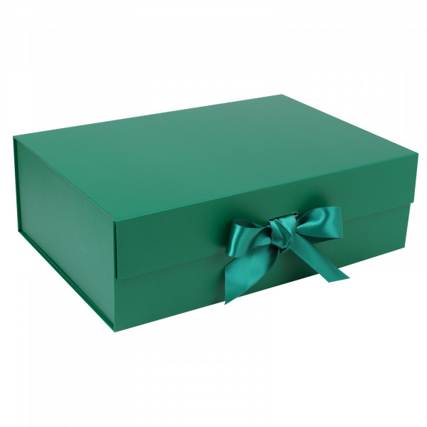 Коробка подарочная Бантик 20*28*9 зеленый