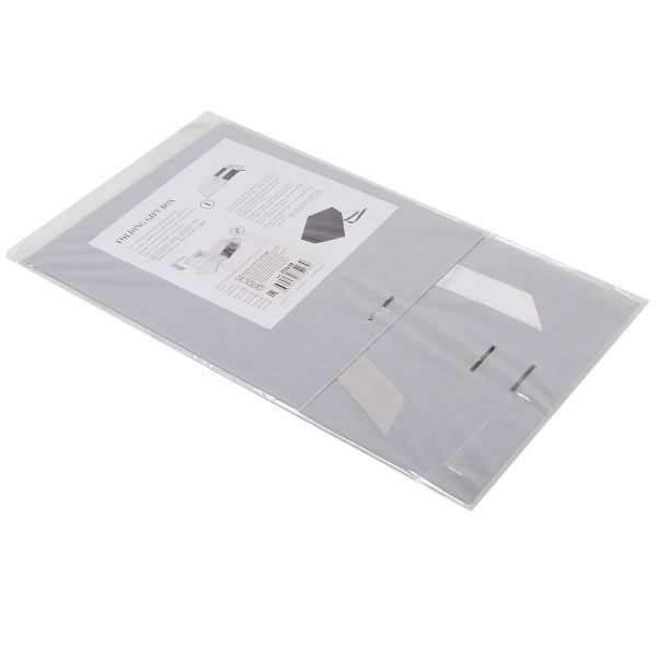 Коробка подарочная Бантик 18*20*8 серебро