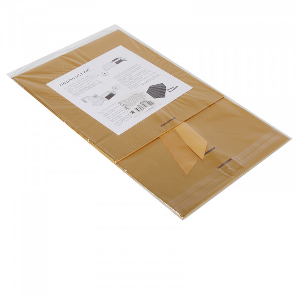 Коробка подарочная Бантик 18*20*8 золото