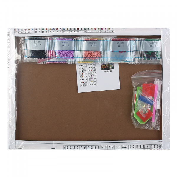 Алмазная мозаика (класс.) Разноцветные одуванчики 30*40см. 30цв.