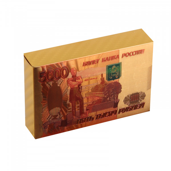 Карты игральные пласт. "5000" 54шт. золотистые