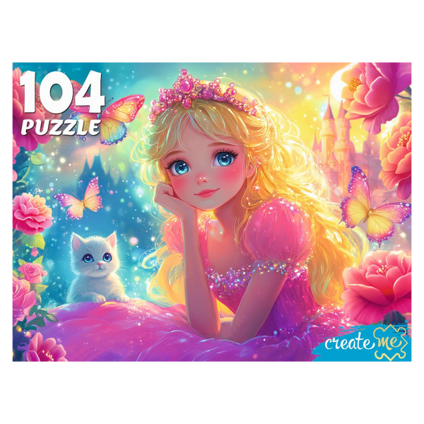 Пазлы 104 Принцесса в розовом платье