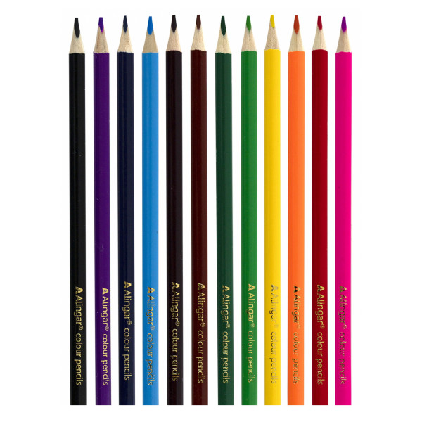 Карандаши 12цв Alingar AL-11074-12 Котята трехгран грифель