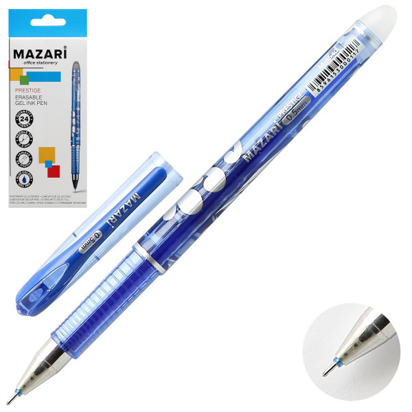Ручка гелевая Пиши-стирай 0,5 MAZARI PRESTIGE М-5540C-70 синяя