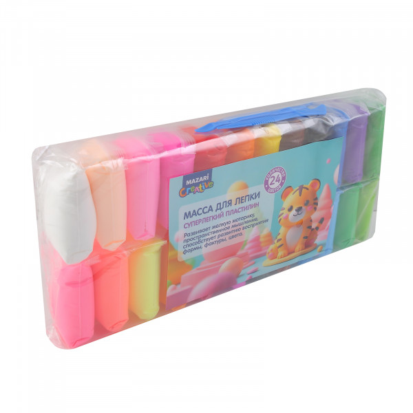 Масса д/лепки 24цв. суперлегкий
