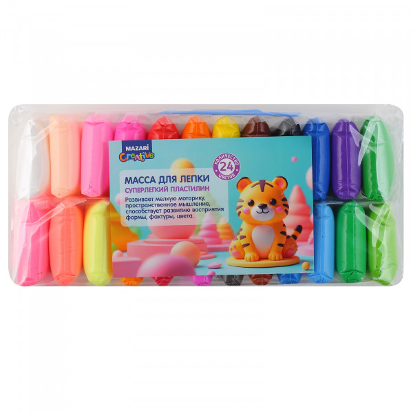 Масса д/лепки 24цв. суперлегкий
