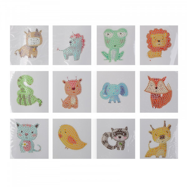 Алмазная мозаика 6,5*8 на стикере 12шт