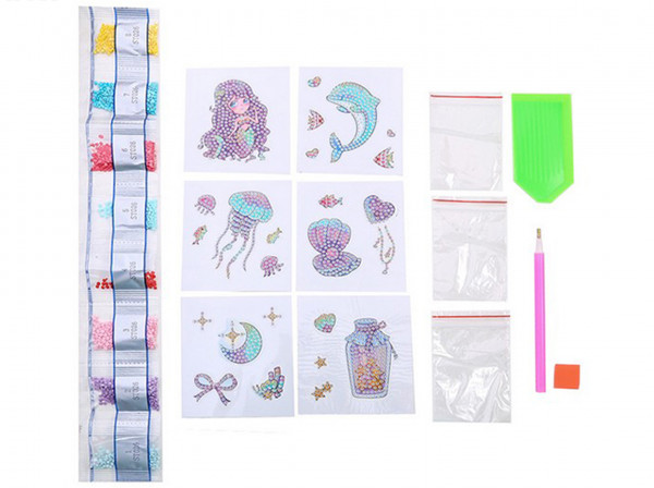 Алмазная мозаика 6,5*8 на стикере 6шт