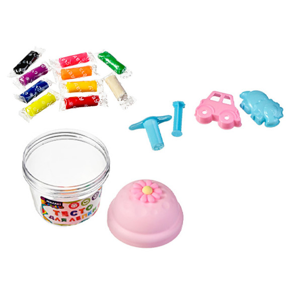 Тесто д/лепки ЦВЕТОЧЕК 10цв. формочки 3шт.