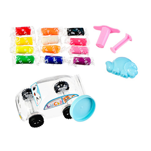 Тесто д/лепки МАШИНКА 12цв. формочки в компл.