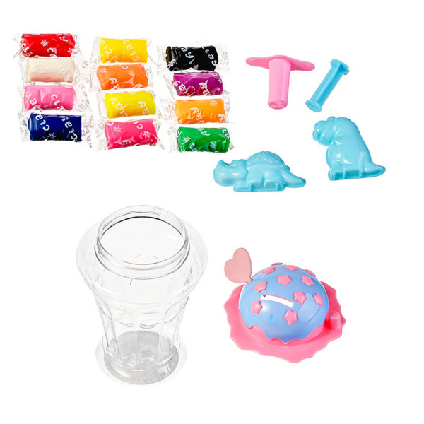 Тесто д/лепки КОПИЛКА 12цв. формочки в компл.