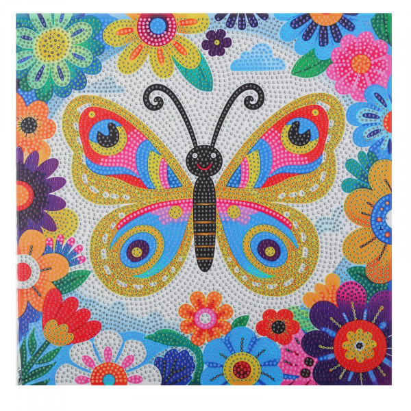 Алмазная мозайка "Бабочка", 30*30 см, полн выкладка