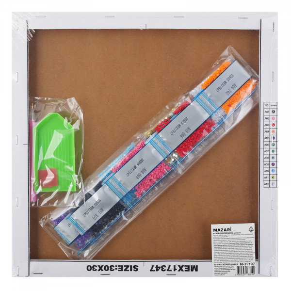 Алмазная мозайка "Бабочка", 30*30 см, полн выкладка