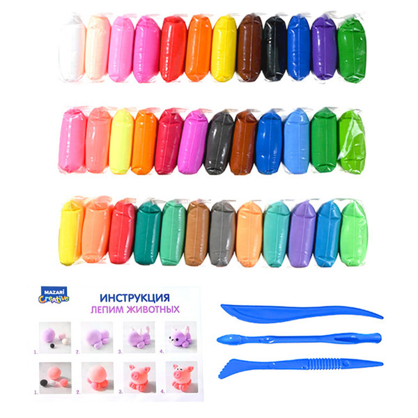 Масса д/лепки 36цв. суперлегкий