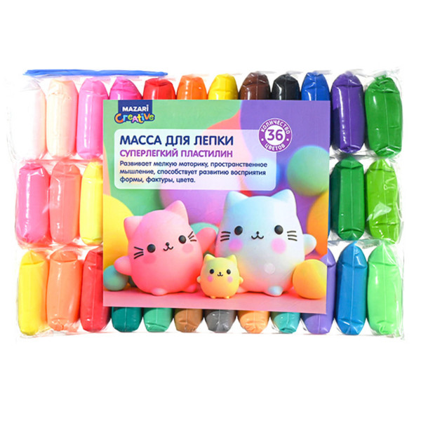 Масса д/лепки 36цв. суперлегкий