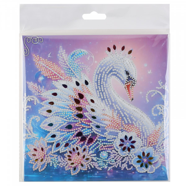 Алмазная мозаика 20*20 MAZARI М-12281 Лебедь (частич заполн)