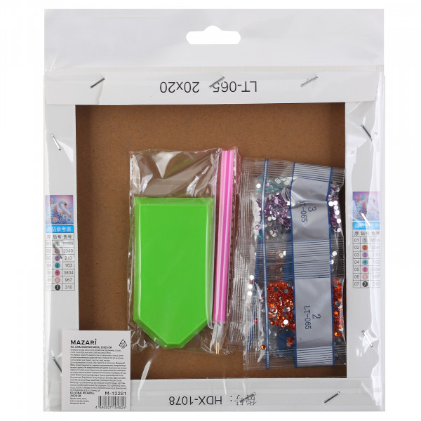 Алмазная мозаика 20*20 MAZARI М-12281 Лебедь (частич заполн)