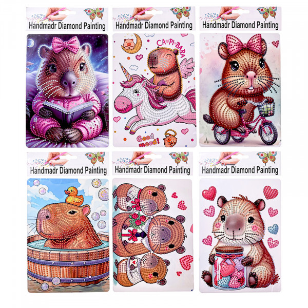 Алмазная мозаика 15*21 картон осн MAZARI M-12326 Капибара (частич заполн)