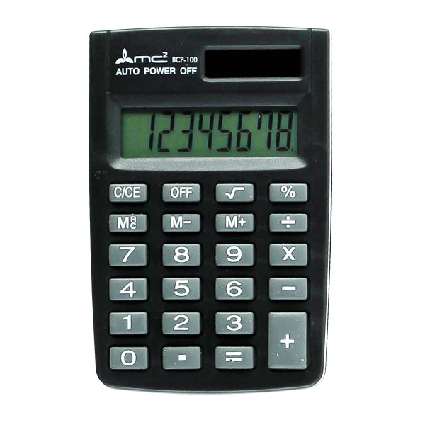 Калькулятор карман. 8-раз. черный  87х59х9 мм