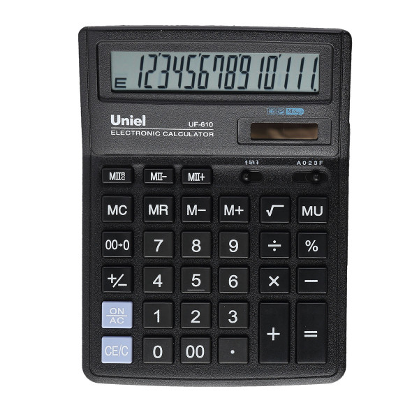 Калькулятор UNIEL, 14 разр, 193х143х38 мм