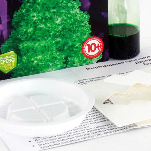 Выращивание кристаллов Деревья "Зеленая елочка"