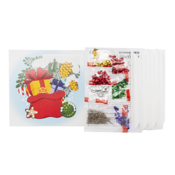 Картинка из пайеток "Мешок подарков"