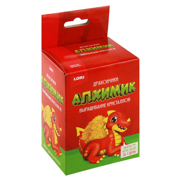 Выращивание кристаллов. Алхимик Драконы. Красный дракончик.