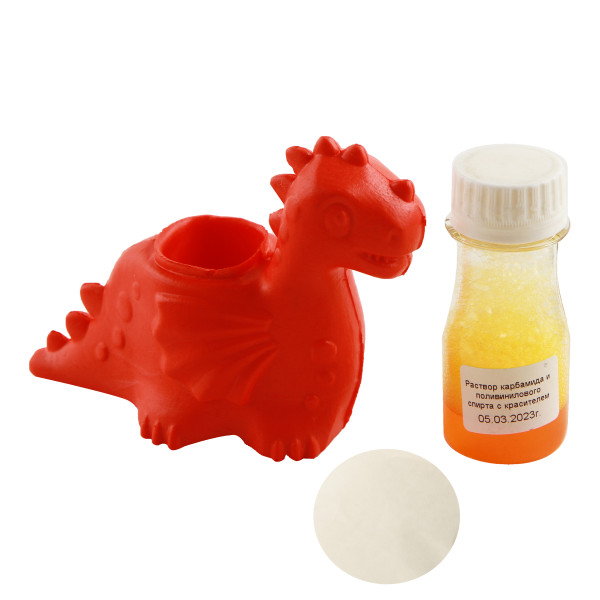 Выращивание кристаллов. Алхимик Драконы. Красный дракончик.