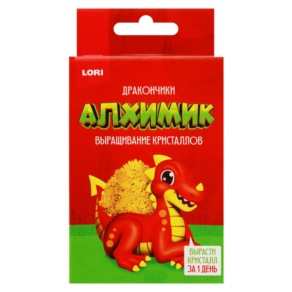 Выращивание кристаллов. Алхимик Драконы. Красный дракончик.