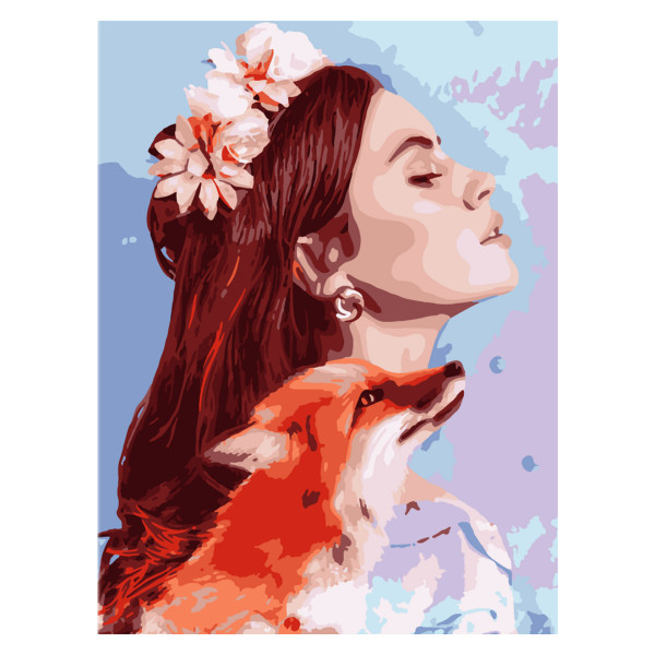 Картина по номерам на картоне "Лисий дух" 28,5*38см