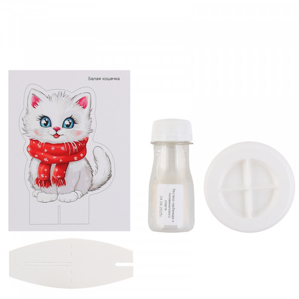 Выращивание кристаллов. Фигурка "Белая кошечка"