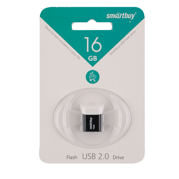 Флэш-диск 16Gb Smartbuy LARA Black  SB16GBLARA-K 031883