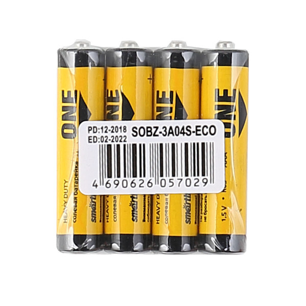 Батарейки R03 SMARTBUY ONE SOBZ-3A04S SR4 zinc 057029