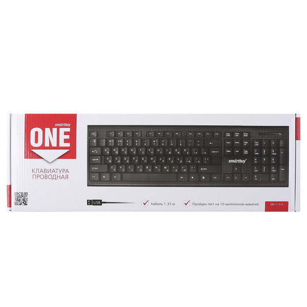Клавиатура проводная Smartbuy ONE 115 черная SBK-115-K 067479