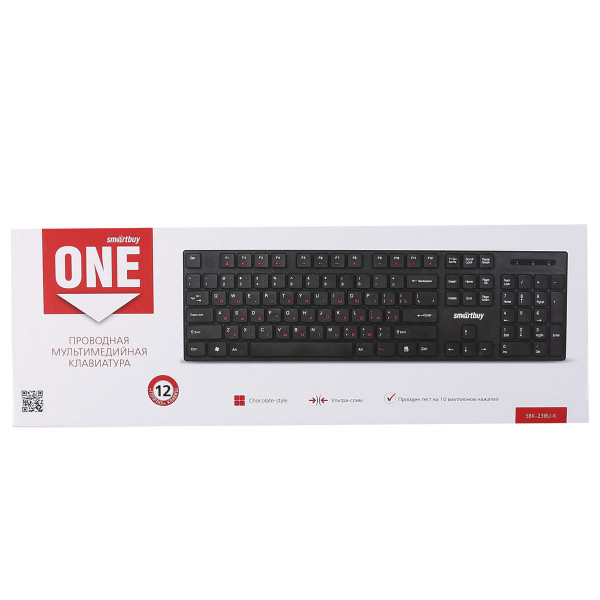 Клавиатура проводная Smartbuy ONE 238 черная SBK-238U-K