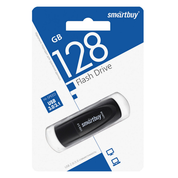 Флэш-диск 128Gb SmartBuy Scout Black SB128GB3SCK черный 109568