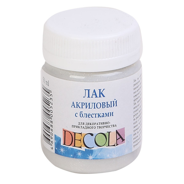 Лак "Декола" акриловый с блестками, 50мл.