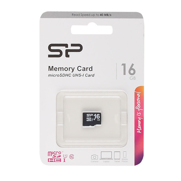 Карта памяти microSDHC Card (T-Flash) 16Gb класс 10 Silicon Power