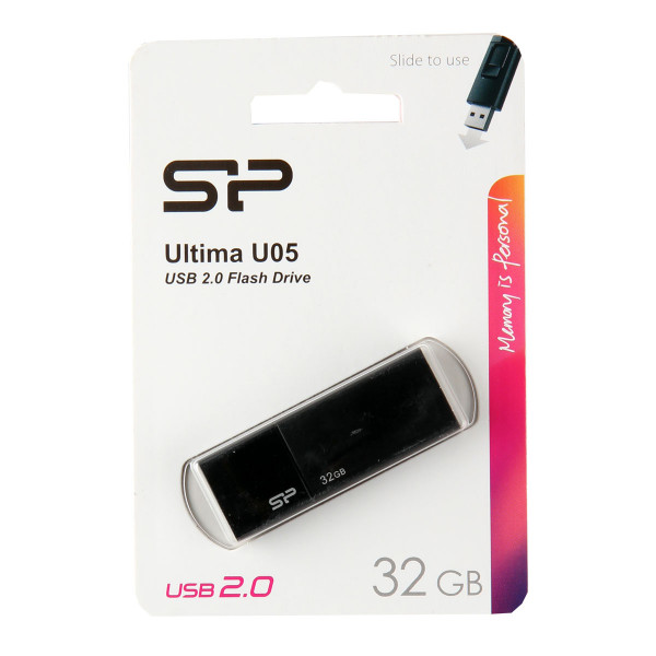 Флеш-память USB 32 Gb Silicon Power Ultima U05 Black