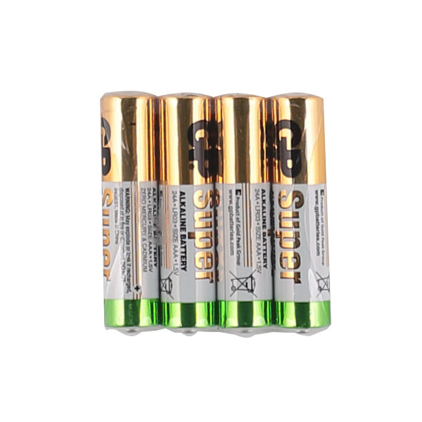 Батарейка GP Super Alkaline 24ARS LR03 AAA (4шт) спайка арт. GP 24ARS-2SB4