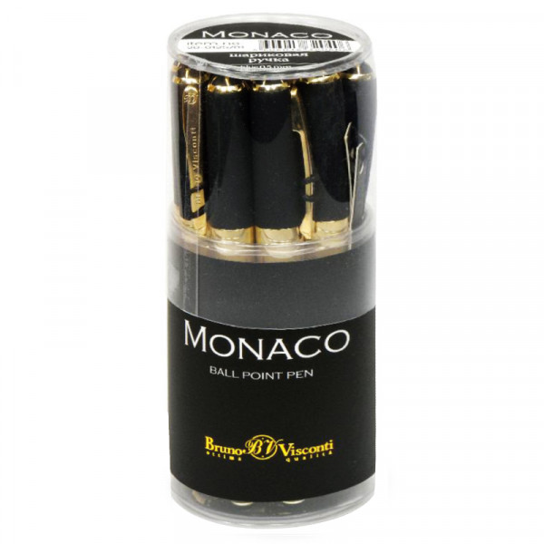 Ручка шарик. "MONACO" 0.5 ММ, синяя (черный корпус)
