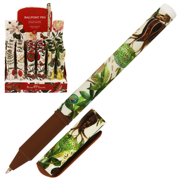 Ручка "Dreamwrite. Flora. Bloom Flowers" шар 0,7мм синяя в подар. тубе