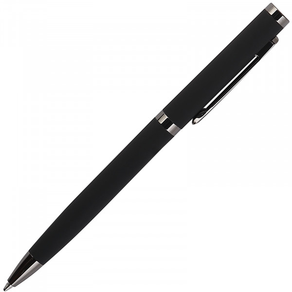 Ручка "FIREENZE" в подар.футляре 1,0 ММ, СИНЯЯ (корпус черный, футляр черный)