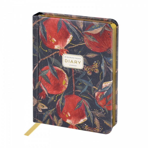 Ежедневник А6+  "FLORA. ГРАНАТ"