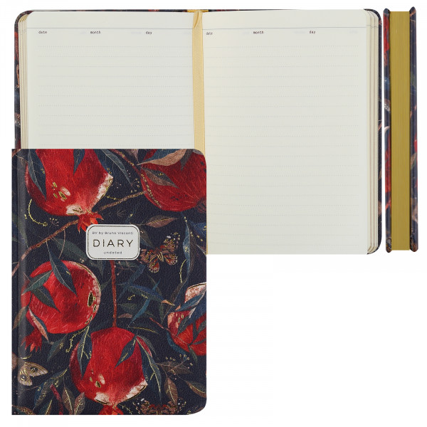 Ежедневник А6+  "FLORA. ГРАНАТ"