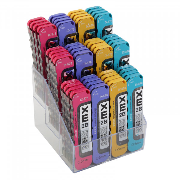 Грифели 0,5мм. 2В, Tongxing Stationery ассорти 4 вида